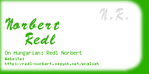 norbert redl business card